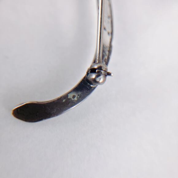 VTG Signed Danecraft Sterling Silver Floral Brooch Mid Century 1940s-1960s - Picture 6 of 8